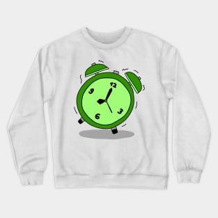 Cute green Alarm clock Crewneck Sweatshirt